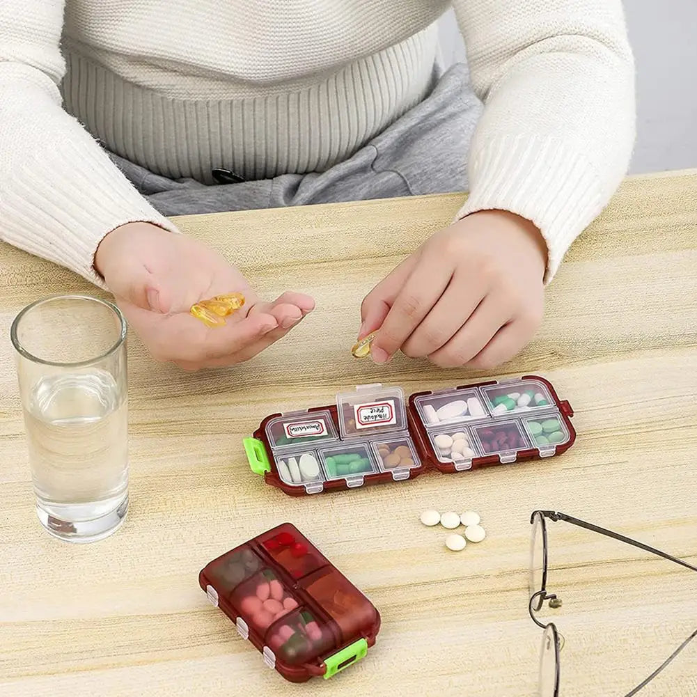 Portable Travel Pill Box Organizer