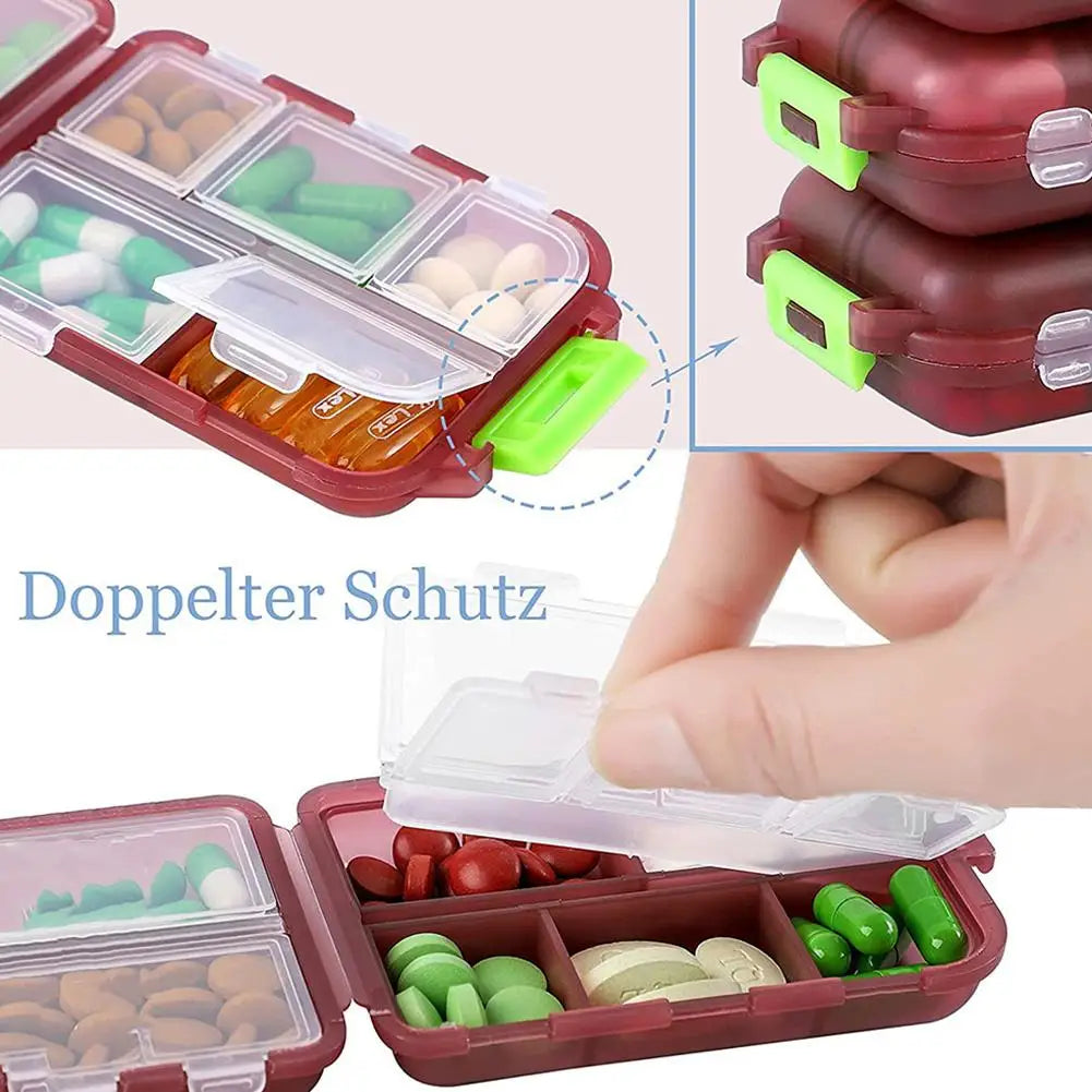 Portable Travel Pill Box Organizer