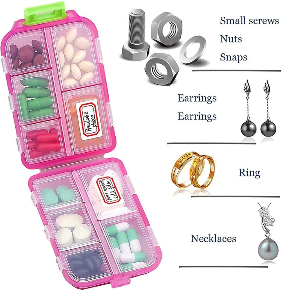 Portable Travel Pill Box Organizer