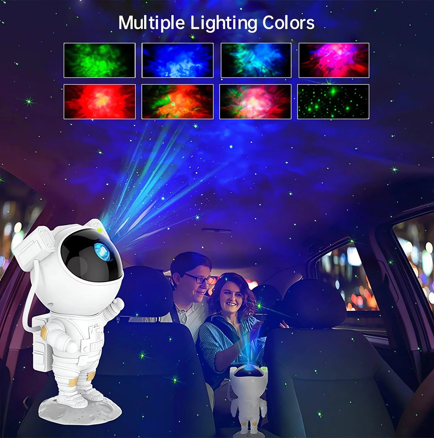 Astronaut Star Projector - Galaxy Night Light, Starry Nebula, Ceiling LED Lamp, Gift for Kids, Adults, for Bedroom, Birthdays.