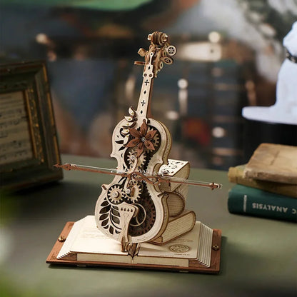 The Magical Cello, Mechanical Music Box, 3D Wooden Puzzle